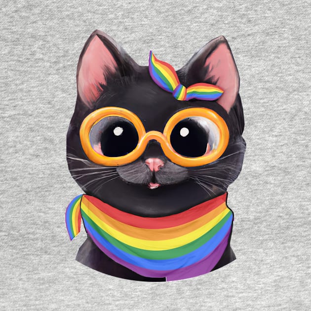 LGBT Pride Shirt, Gay Pride Tee, Cute Pride Shirt, Gay Pride Shirt, Pride Tshirt, Gay Pride Tshirt, pride cat shirt, gay cat shirt, nerd cat shirt, rainbow flag pride, LGBT Pride Tee, Rainbow Pride Tee, rainbow cat shirt by GraviTeeGraphics